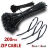 200PCS Cable Ties Zip UV Weather Resistant - Image 4